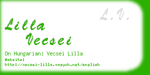 lilla vecsei business card